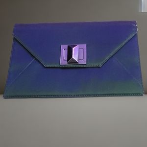 BCBG Pyramid Turnlock Emerald Evening Bag